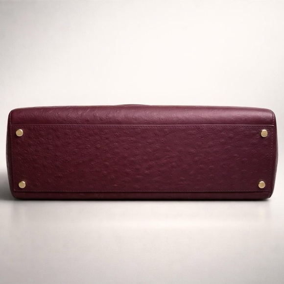 Kate Spade Bristol Drive Loden Ostrich-Embossed Leather Satchel-Cherrywood - Picture 3 of 8